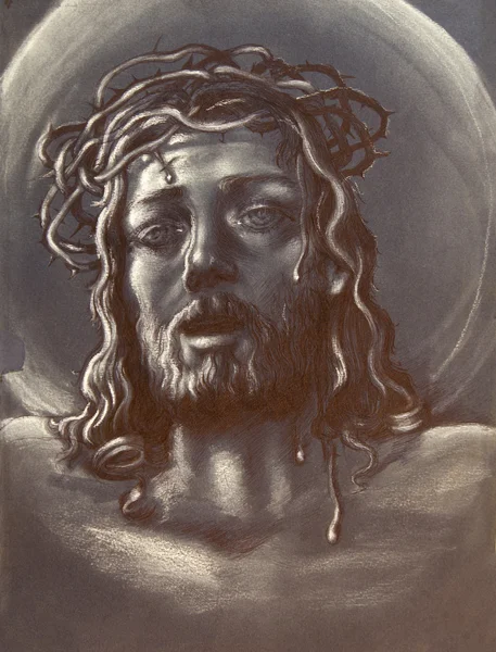 Jesus with crown of thorns — Stock Photo, Image