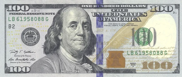 New one hundred dollar bill — Stock Photo, Image