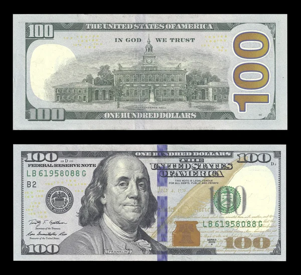 New one hundred dollar bill — Stock Photo, Image