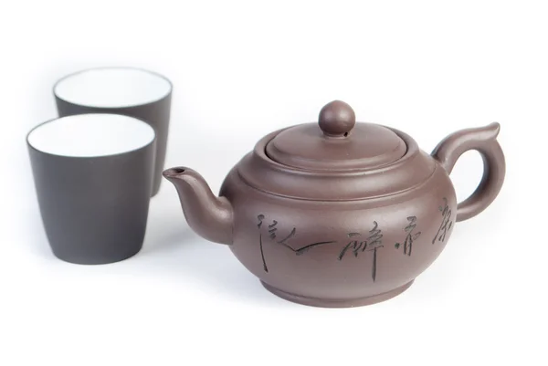 Chinesische Teekanne mit Teetasse — Stockfoto