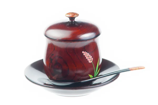 Traditionelle Teetasse, Teller und Löffel — Stockfoto