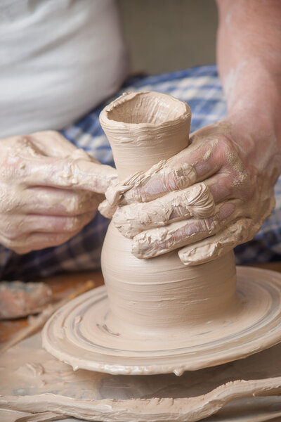 Hands of a potter