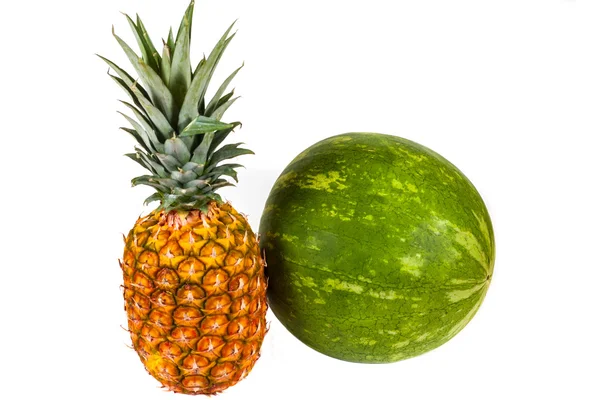 Watermeloen en ananas — Stockfoto