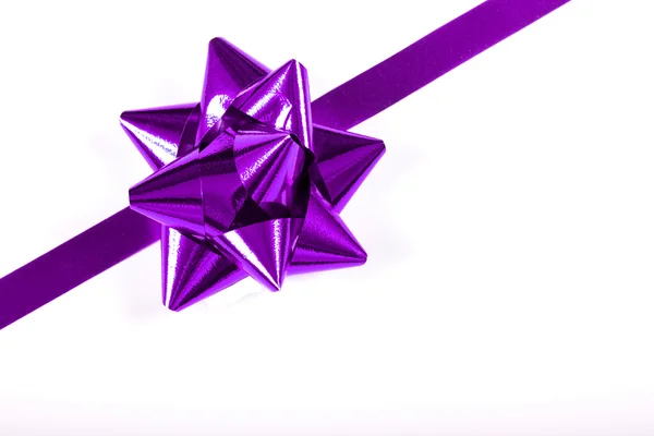 Purple Ribbon And Bow — Stock Photo, Image