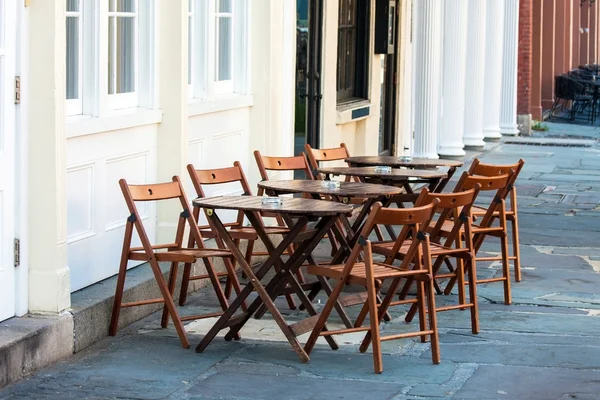 Simple Outdoor Sidewalk Cafe — Stock Photo, Image