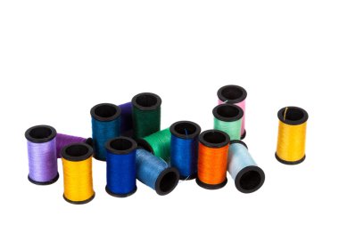 renkli iplik makaraları