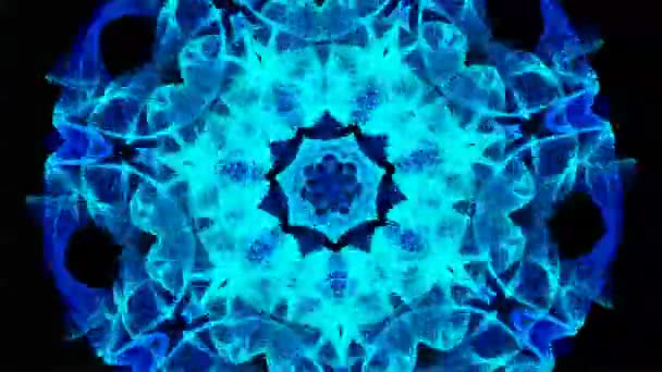 Caleidoscopio azul abstracto — Vídeo de stock