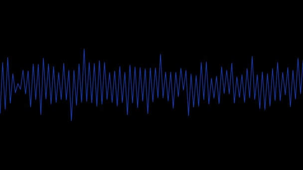 Kék vonal audio wave — Stock videók