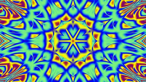 Kaléidoscope bleu et jaune 