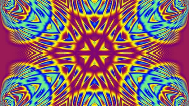 Kaléidoscope violet bleu et jaune 