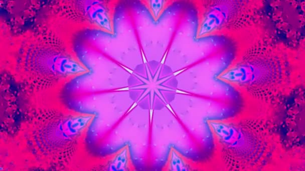 Фіолетовий зірка калейдоскоп — стокове відео