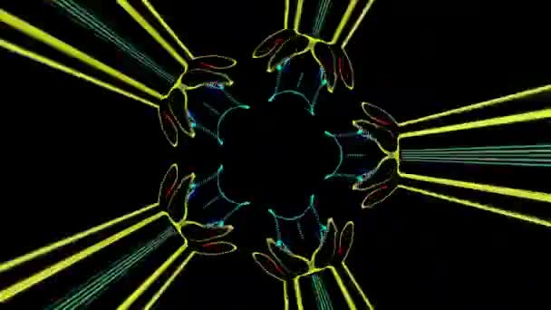 Абстрактні лінії з лазерним ефектом — стокове відео