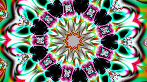 Abstraktní zelené kaleidoskop — Stock video