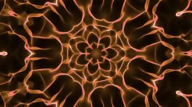 Altın kaleidoscope hareketli arka plan