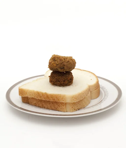 Toast with falafel — Stock Photo, Image
