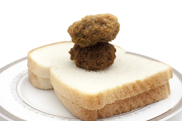 Toast with falafel — Stock Photo, Image