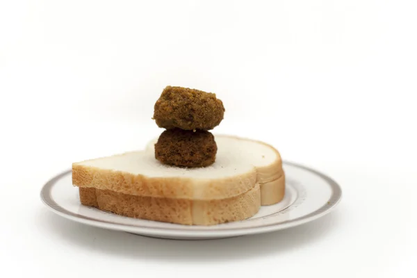 Toast with falafel — Stock Photo, Image