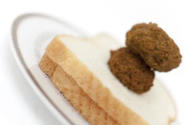 Toast with falafel — Stock Photo, Image