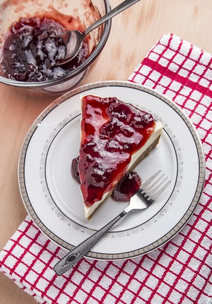 Tarta de queso de cereza — Foto de Stock