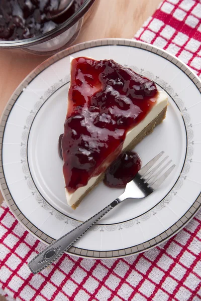 Torta di formaggio alla ciliegia — Foto Stock