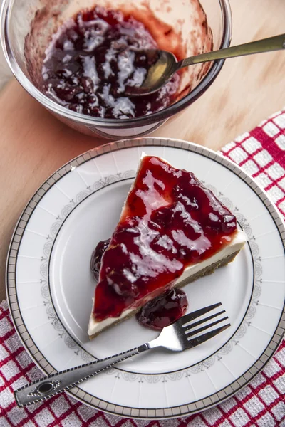 Tarta de queso de cereza — Foto de Stock