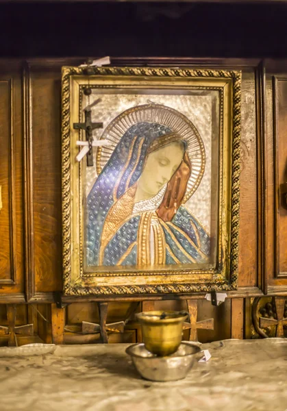古色古香的正统图标圣母玛利亚 — 图库照片