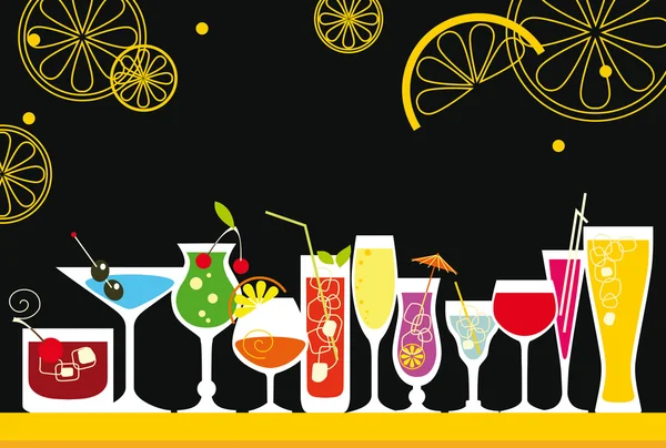 Cocktail Set — Stock Vector
