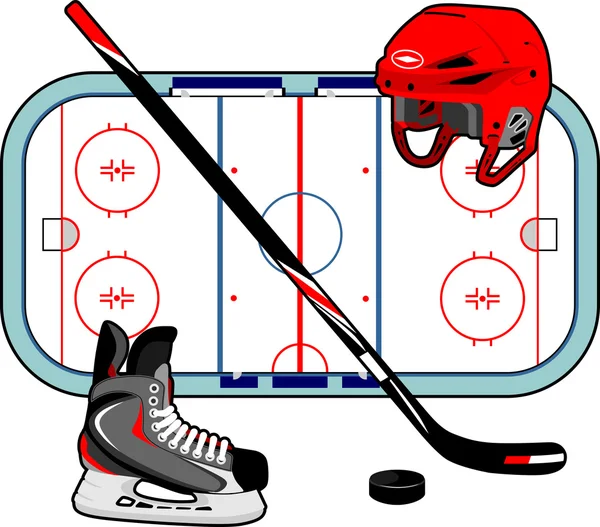 Hockey Equipment — Stock Vector