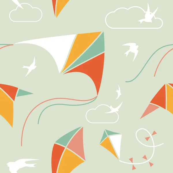 Cerf-volant sans couture — Image vectorielle