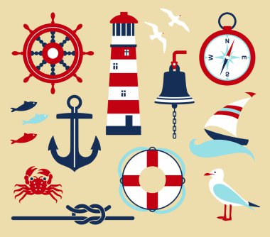 Sea set clipart