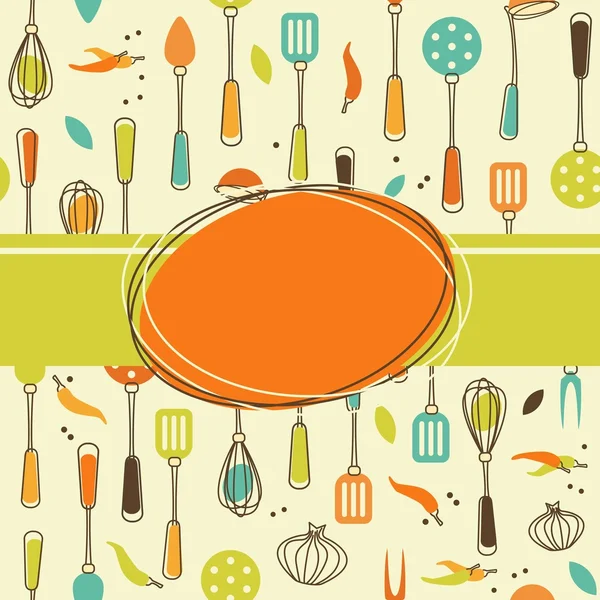 Fondo de cocina — Vector de stock