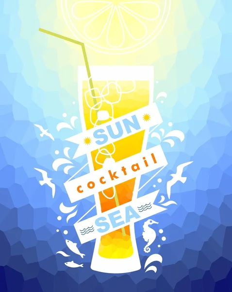 Zon cocktail — Stockvector