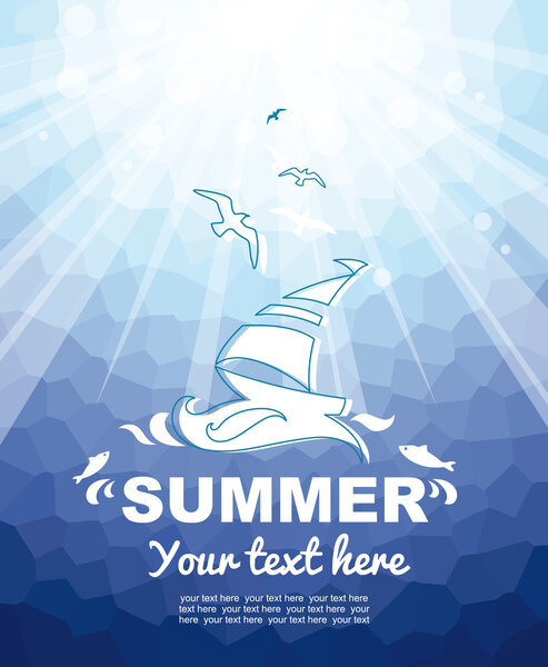 Summer nautical background