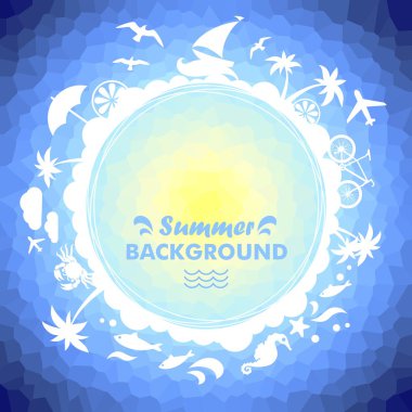 Summer vacation background clipart