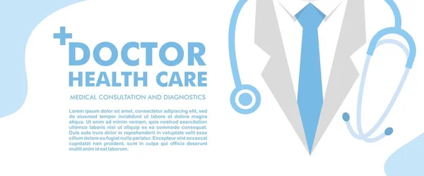 Web Banner Medical Staff Health Care Medicine Concept — ストックベクタ