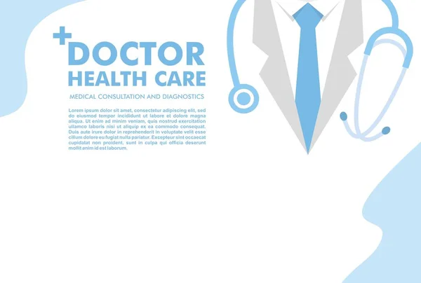 Baner Internetowy Personelem Medycznym Koncepcja Opieki Zdrowotnej Medycyny — Wektor stockowy
