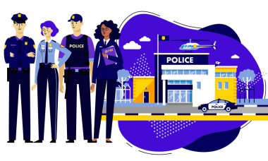 Şehir Polis Departmanı ve genç polislerden oluşan bir ekip..