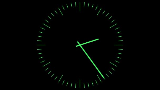 Reloj verde — Vídeo de stock