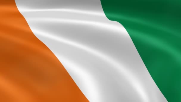 Drapeau ivoirien dans le vent 