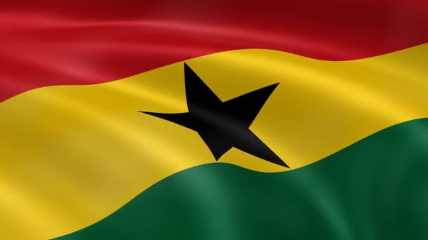 Drapeau ghanéen dans le vent 