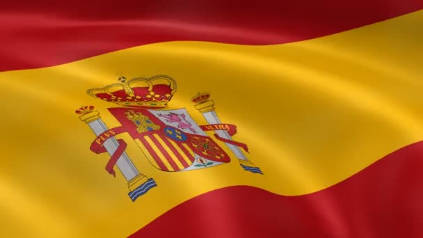 Spanish flag in the wind — Stock Video