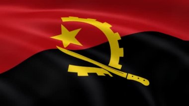 rüzgârda Angola bayrağı