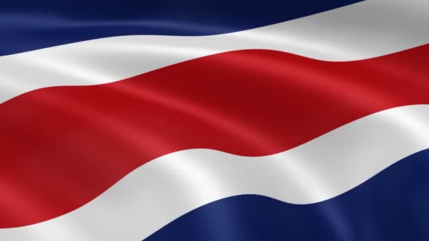 Drapeau costaricain dans le vent 