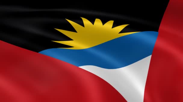 Drapeau Antiguan et Barbudan dans le vent — Video