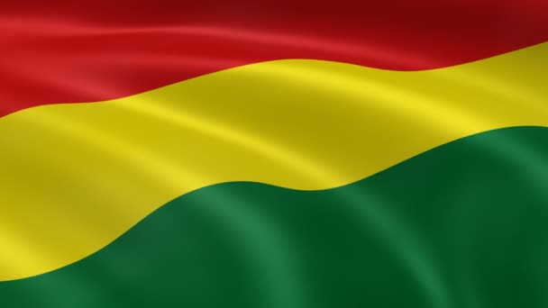 Drapeau bolivien dans le vent 