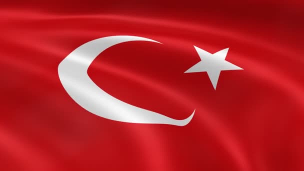 Flaga turecka — Wideo stockowe