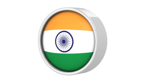 Bandera india. — Vídeos de Stock