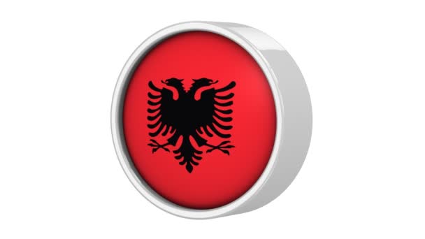 Bandera de Albania . — Vídeo de stock