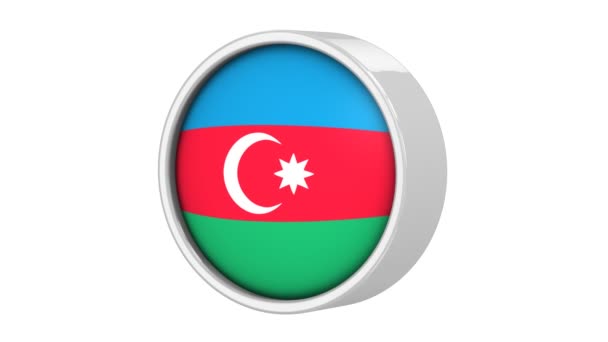 Azerbajdzjans flagga. — Stockvideo