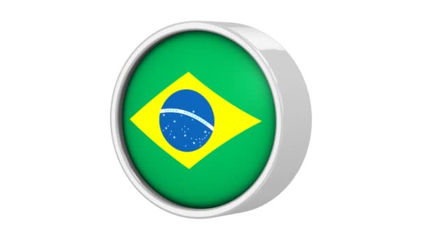 Braziliaanse vlag. — Stockvideo